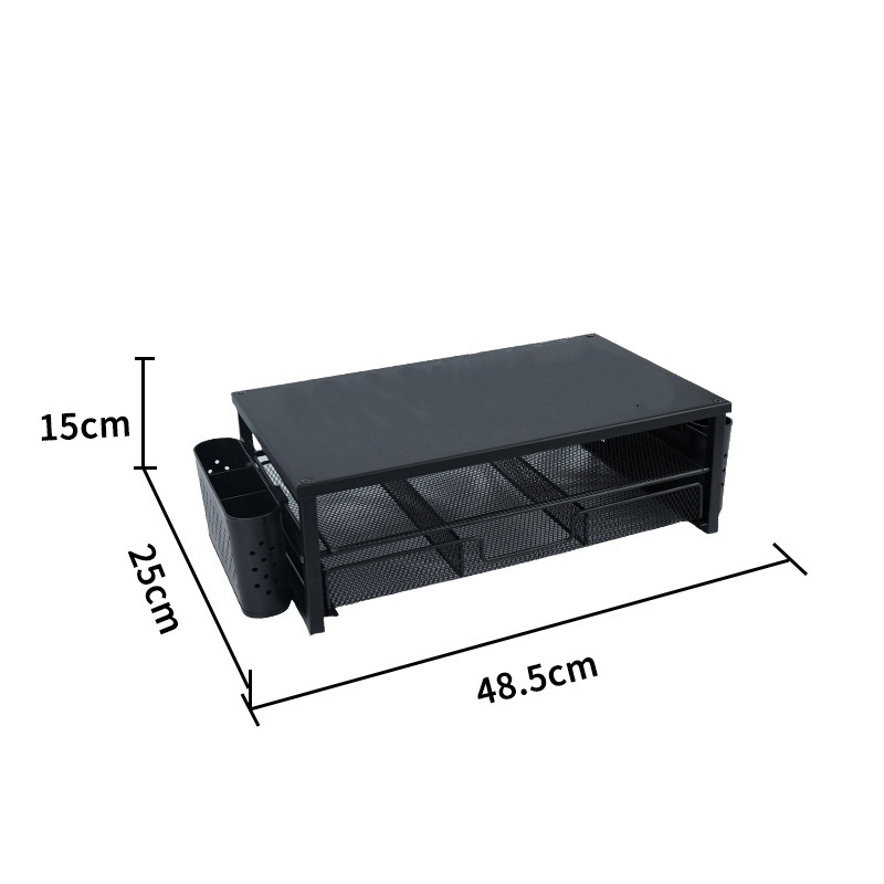 Black plastic pen holder