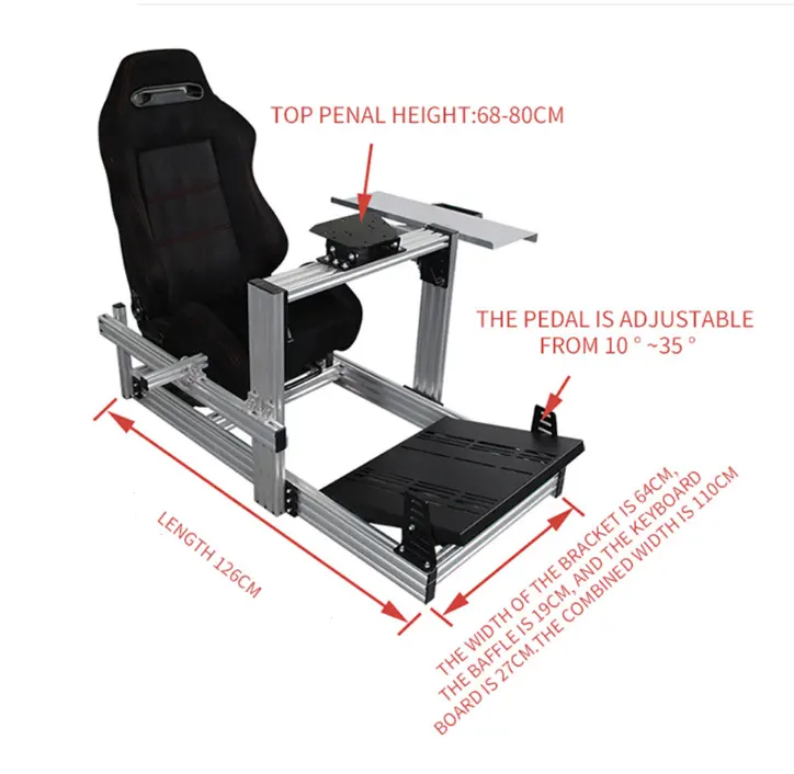 Profilo in alluminio 4080 40120 gioco fai da te Direct Drive Motion Sim Racing Simulator conduzione Cockpit Seat freno a mano Sim Racing Rig