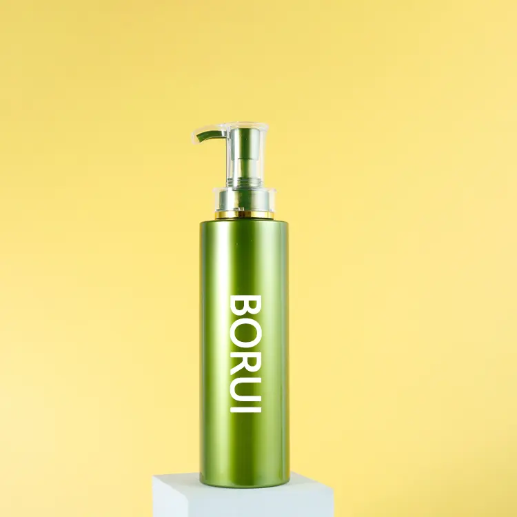 Borui vide vert PET 500ml shampooing gel douche Lotion pompe bouteilles pour shampooing et revitalisant bouteilles soins capillaires