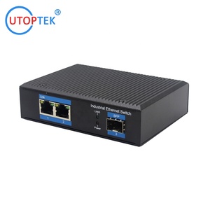 Industrial Media Converter 2-Port RJ45 Fiber Optic Equipment with 1SFP Slot