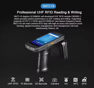 SM72ポータブルAndroid 11 RFIDタグリーダーライターRFIDスキャナー資産管理用長距離Uhf Rfidハンドヘルドリーダー - Product Image 3
