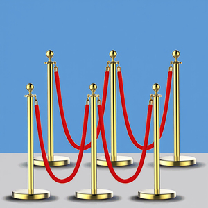 Hàng rào kiểm soát đám đông dây <span class=keywords><strong>stanchion</strong></span> bài Bảo tàng sân bay Vàng Xếp hàng có thể thu vào vành đai bài - Product Image 1