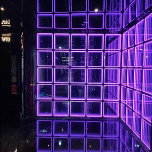 パーソナライズされた輝く寝室装飾カスタムインフィニティミラーLEDオープンネオンサインライト店舗用 - Product Image 2