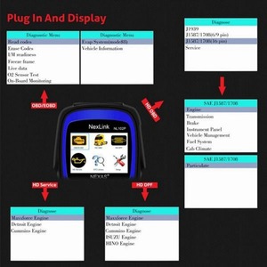 Nexas NexLink NL102Pディーゼル大型トラック車2in1コードリーダー問題の根本原因を見つけるOBD2検出送料無料 - Product Image 5