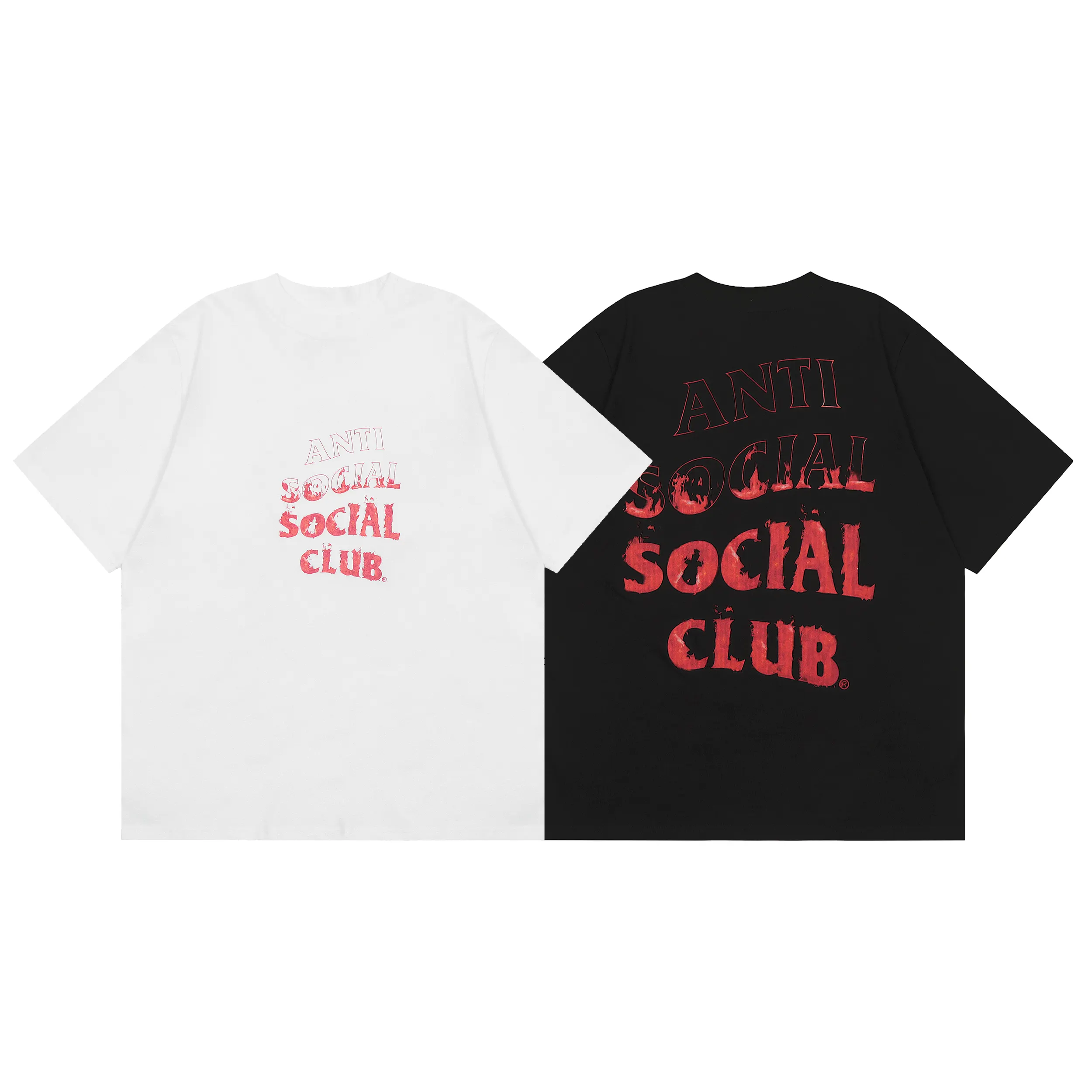 Camiseta digital anti-social para homens, camiseta com processo de tinta branca, tecido de algodão puro, fabricante de roupas de alto peso