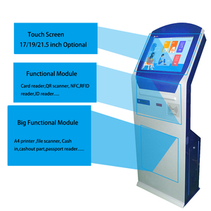 Máquina de investigación de 19 pulgadas, terminal de autoservicio, soporte de verificación de identificación, máquina de reconocimiento facial, impresora, cámara, escáner de código QR - Product Image 5