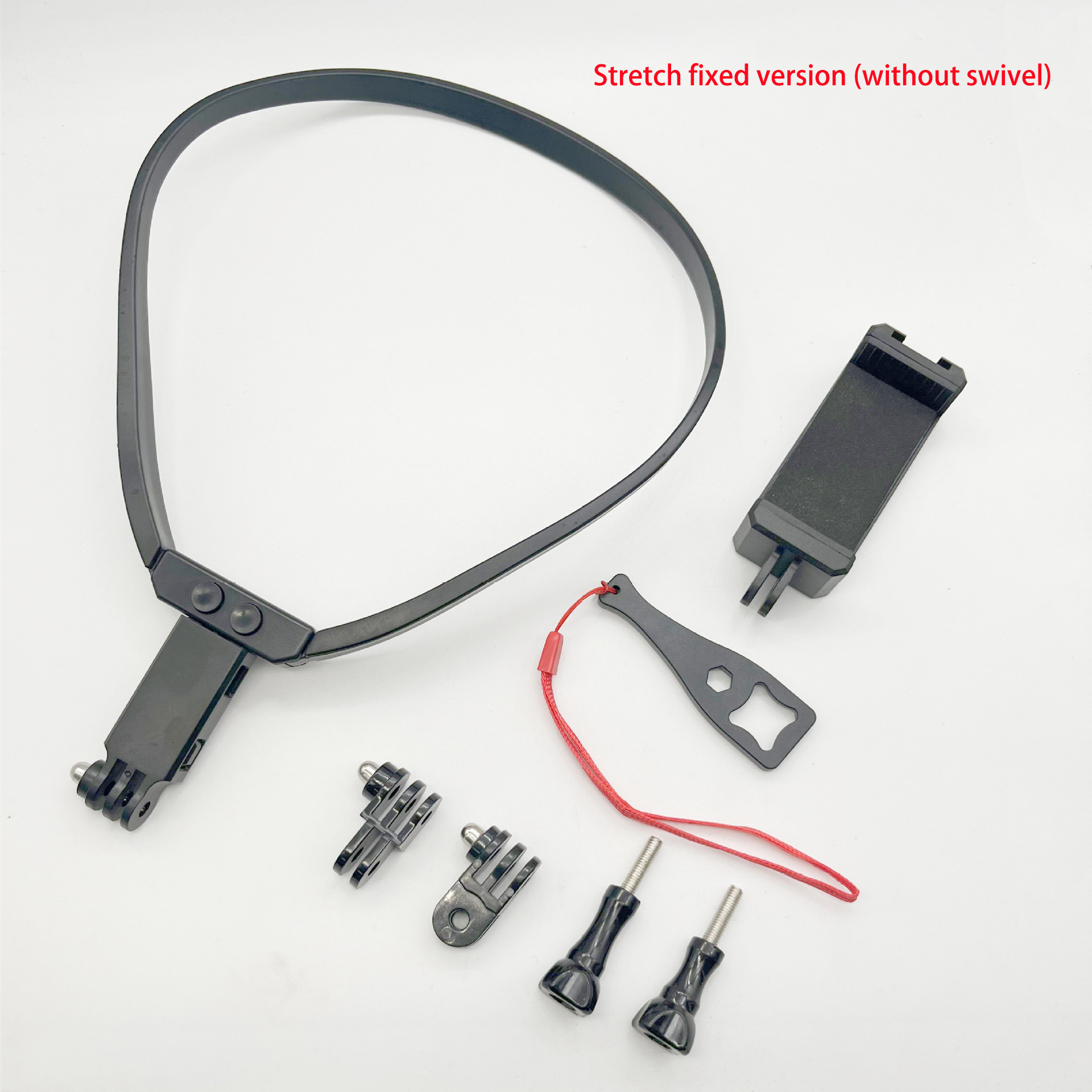 Black - Stretch-fastened halterneck + accessory