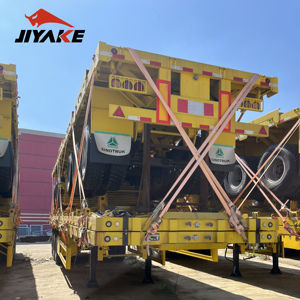 Заводская горячая Распродажа, новый 40-тонный грузоподъемность 40FT стальной Автоматический Бортовой контейнер 12R22.5 трехосные Грузовые прицепы - Product Image 1