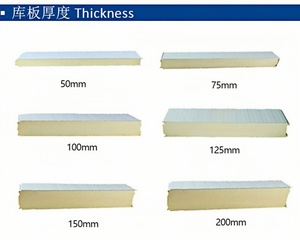 Tấm Polyurethane kho lạnh 50mm-200mm với tấm bánh sandwich thép kim loại PU/PIR cho khách sạn và nhà kho - Product Image 4