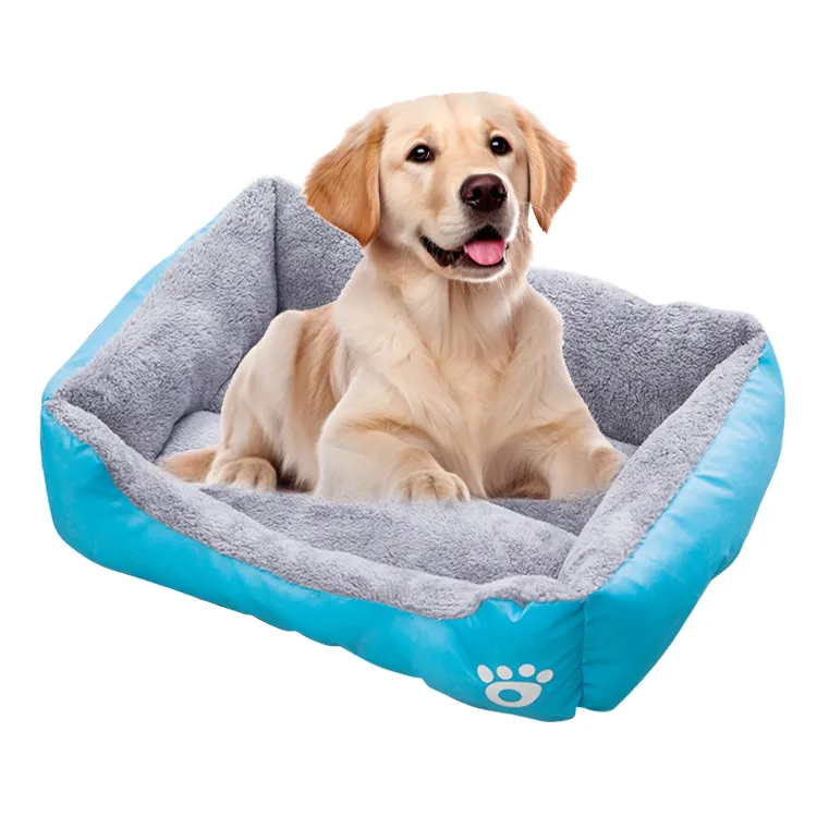 حيوان أليف سرير كلب كبير منزل حلوى ملونة عش مربع دافئ للكلاب الصغيرة المتوسطة الكبيرة القط جرو حجم كبير كلب
