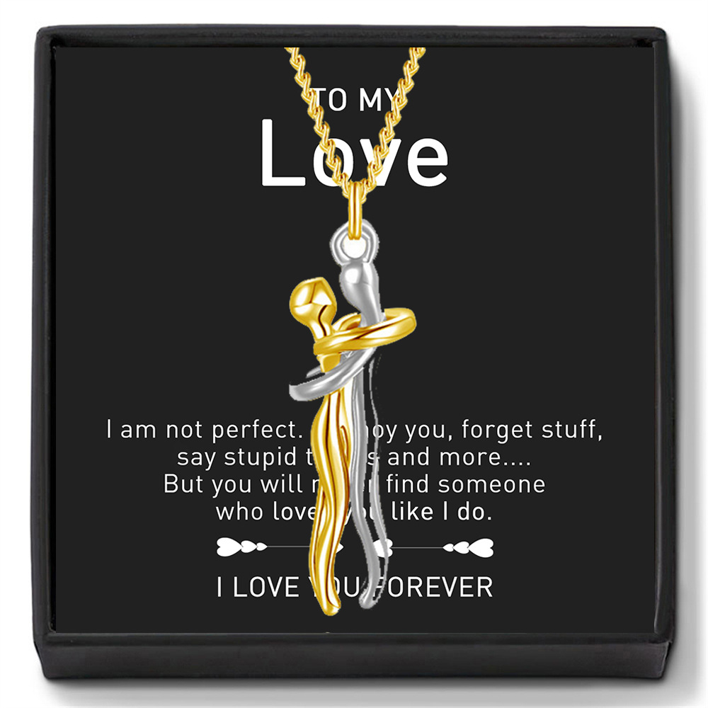 Gold Necklace + Card Gift Box