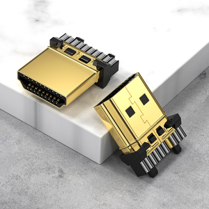 Enchufe de soldadura HDMI 2,0 Adaptador de cabeza de alta definición 4K 60HZ Interfaz de línea HD Mantenimiento de bricolaje Conector de cable HDMI - Product Image 5