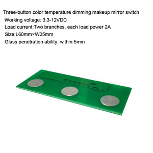 Three Buttons Led Light 12v Capacitive Touch Screen Panel Membrane Switch Dimmer Control <strong>Sensor</strong> Modular for Mirror - Product Image 3