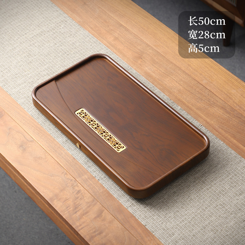 Tea tray in huanghuali color, 50x28cm
