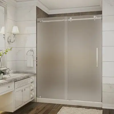 Moderno diseño de baño de vidrio templado puerta corredera ducha de perfiles de aluminio de la puerta de la ducha