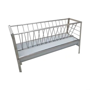 Bền màu xám thép mạ kẽm máng ăn cho cừu dê chăn nuôi động vật trung chuyển trang trại sử dụng - Product Image 1