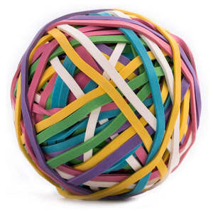 Colorido fuerte banda de goma elástica bucle Super estiramiento surtido Bola de banda de goma de colores para papelería escolar Oficina - Product Image 1