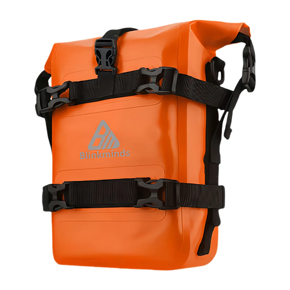 orange-triangular reflector with logo