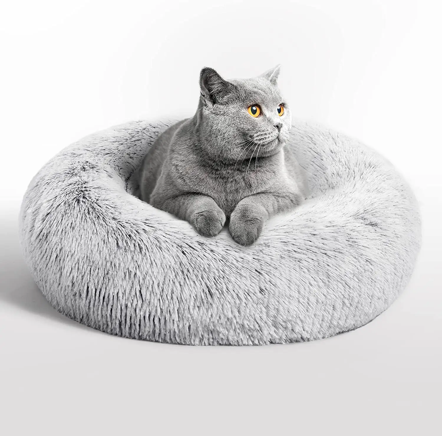 冬の新しいラウンドぬいぐるみ犬のベッドペットの巣猫の家マット防水デュアルユースフェイクファーペット製品アクセサリー
