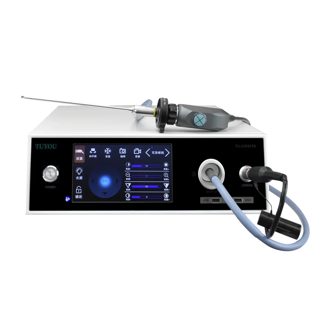 La última pantalla táctil 1080P Cámara Fuente de luz Grabación de video Sistema de endoscopio médico integrado
