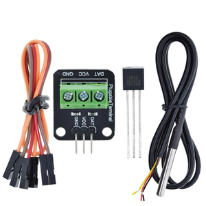 <strong>DS18B20</strong> Temperature <strong>Sensor</strong> Module Kit Waterproof 100CM Digital <strong>Sensor</strong> Cable Stainless Steel Probe Terminal Adapter - Product Image 1