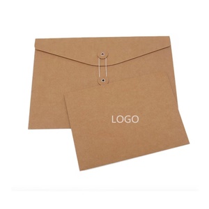 Sicurezza dei file formato A4 cartone Carta Kraft Sacchetto di carta busta con stringa di blocco anello - Product Image 5