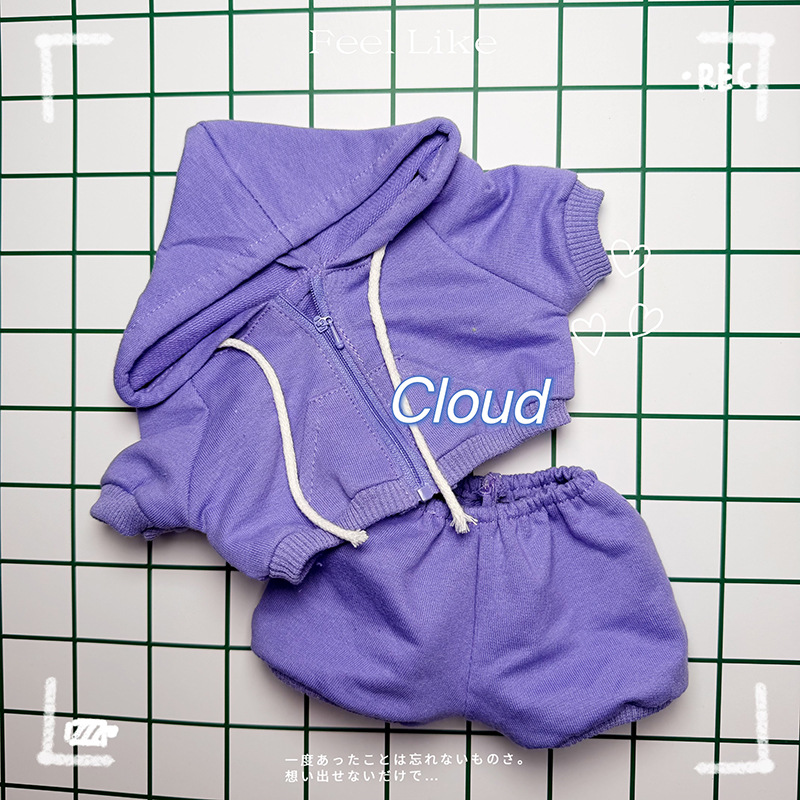 Labubu purple hoodie set