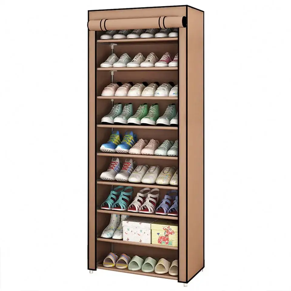 12 ensembles par carton couleurs douanières matériaux en tissu Non tissé boîte à chaussures avec couvercles boîte de rangement et organisateur de chaussures