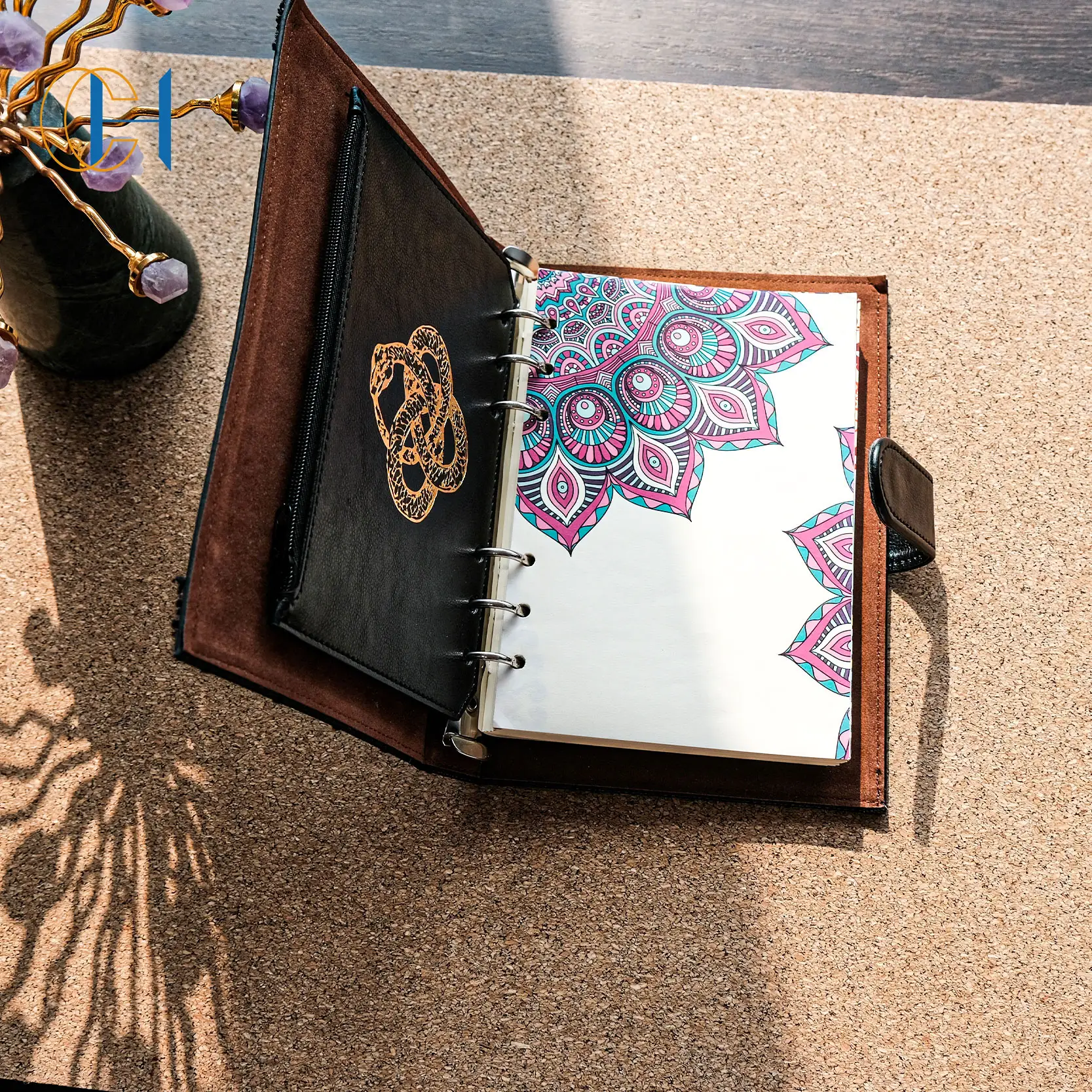 C & H speciale quaderno con copertina rigida a temperatura variabile con decorazione in pizzo con notebook design misterioso