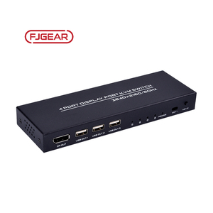 FJ-DK401 Fjgear 4 Port DP <strong>KVM</strong> <strong>Switch</strong> Usb2.0 4 Hosts <strong>Share</strong> a Set of Keyboard and Mouse Display Plug and Play 11*4.7*1.5CM - Product Image 3