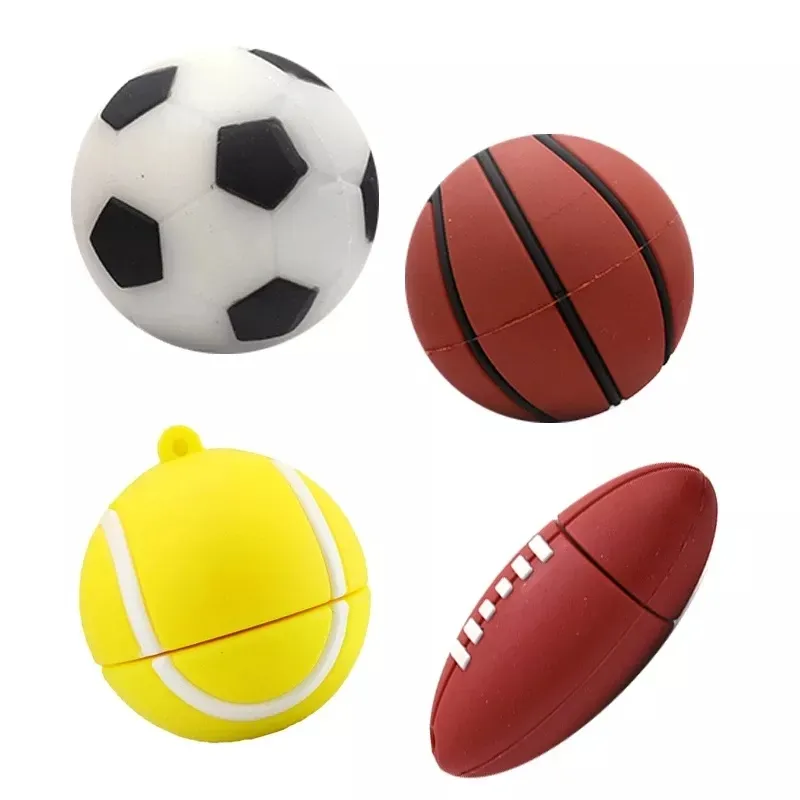 Promozionale calcio calcio a forma di PVC silicone personalizzato 3D usb flash drive soccer memoria stick cartoon usb thumb drive 1g 8g