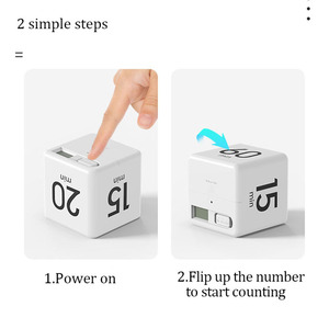 EMAF Custom Study Cube Rotierender Timer Workout Produktivität Pomodoro Timer Digital Flip Kitchen Countdown Timer für Kinder - Product Image 4