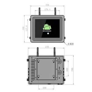 HUGEROCK卸売IP65防水産業用コンピュータ8/10.1/12.1/15/17/21インチタッチ埋め込みAndroidフロントパネルPc Intel - Product Image 2