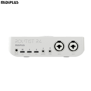 Midiplus Routist R4 profesional 2 canales USB estudio tarjeta de sonido grabación 24 Bit 192Khz interfaz de Audio para transmisión en vivo - Product Image 3