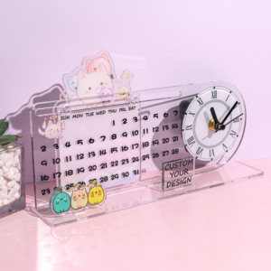 Trong Suốt Acrylic Đồng Hồ Treo Tường Máy Tính Để Bàn Acrylic Đồng Hồ Tùy Chỉnh Acrylic Đứng Anime Máy Tính Để Bàn Trang Trí Tùy Chỉnh Mãi Mãi Lịch Đứng - Product Image 2