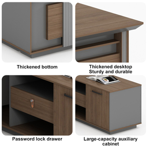 Meja Komputer Kayu Desain Modern Mewah untuk Rapat Penting, Kerja, dan Kantor Eksekutif - Product Image 4