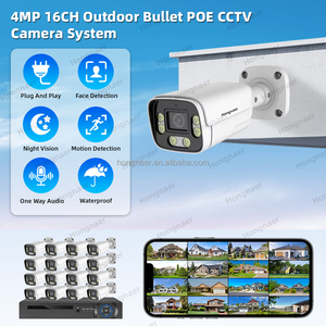 Hongnaer 4MP 16CH videoregistratore di rete di riconoscimento facciale survelare telecamera di sicurezza Kit di sistema senza fili POE IP CCTV sistema di telecamere - Product Image 2