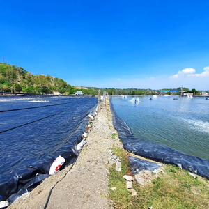 <strong>HDPE</strong> Waterproof Geomembrana 2 mm Green Blue Membrane Lining Sheet for ponds - Product Image 5
