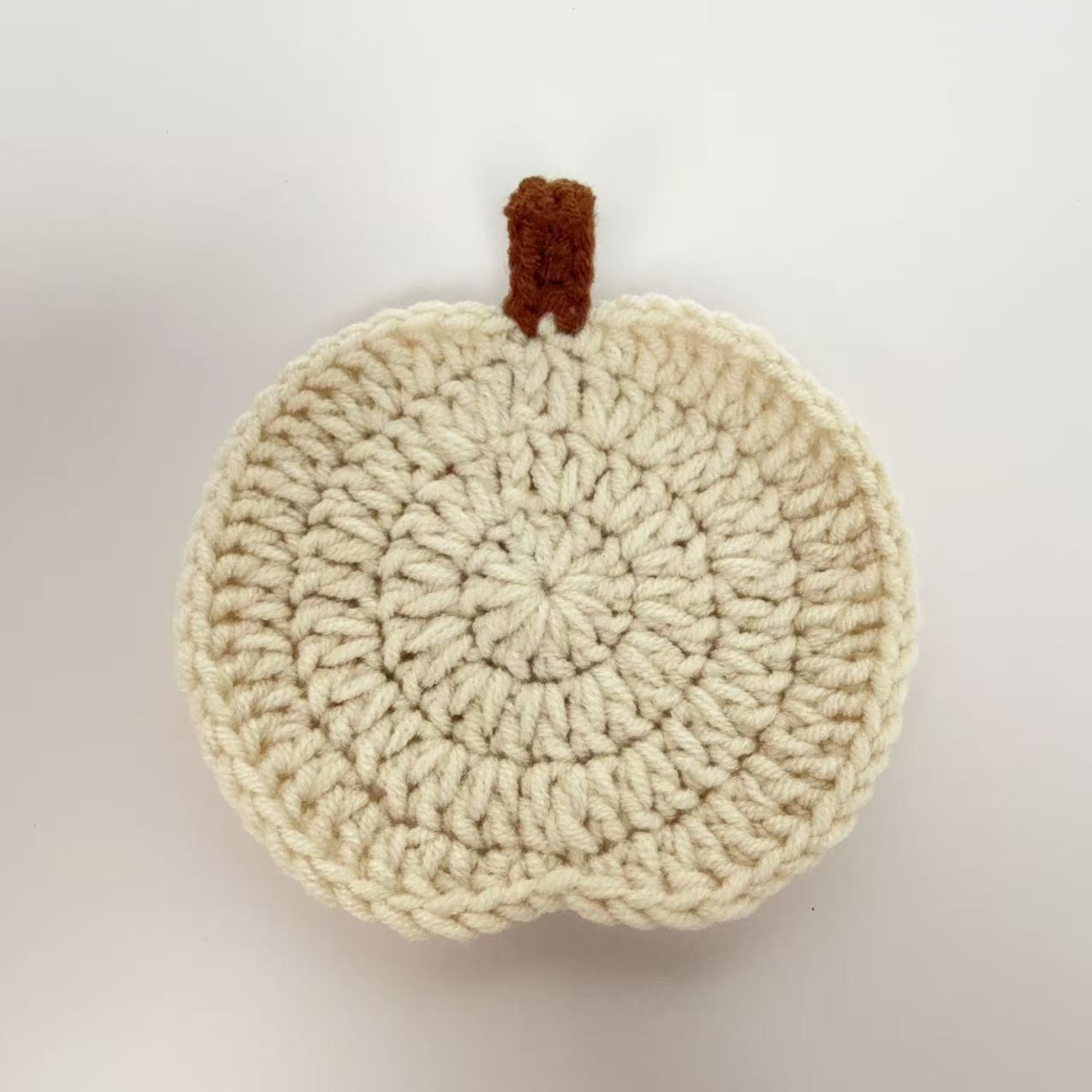 Beige pumpkin coaster