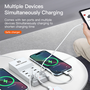 72W 10-in-1 Smart <strong>Charger</strong> Fast Charging <strong>Charger</strong> Port for Phone Watch Laptop Camera Computer ROHS Certified Usb c <strong>Charger</strong> - Product Image 5