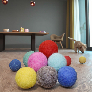 4cm Material de lana ecológica Natural juguetes para gatos 6 unids/pack bolas de colores con hierba gatera en el interior correr ejercicio gato pelota de juguete - Product Image 6