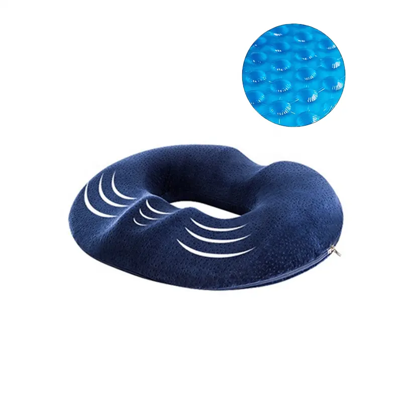 Wasserdichtes Donut-Kissen für Schwanzbein Schmerz kühles Gel-Donut-Sitzkissen für Hämorrhoiden Schwangerschaft