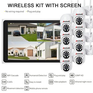 Anxinshi 3MP HD Camera Kit With Screen 8CH PTZ Control Camera Kit IP66 Waterproof <strong>Security</strong> <strong>System</strong> Camera Kit - Product Image 3