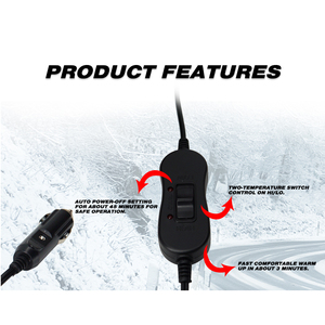 Одеяло для электромобиля с подогревом 12 В флисовое дорожное одеяло для автомобиля и RV для холодной погоды - Product Image 3