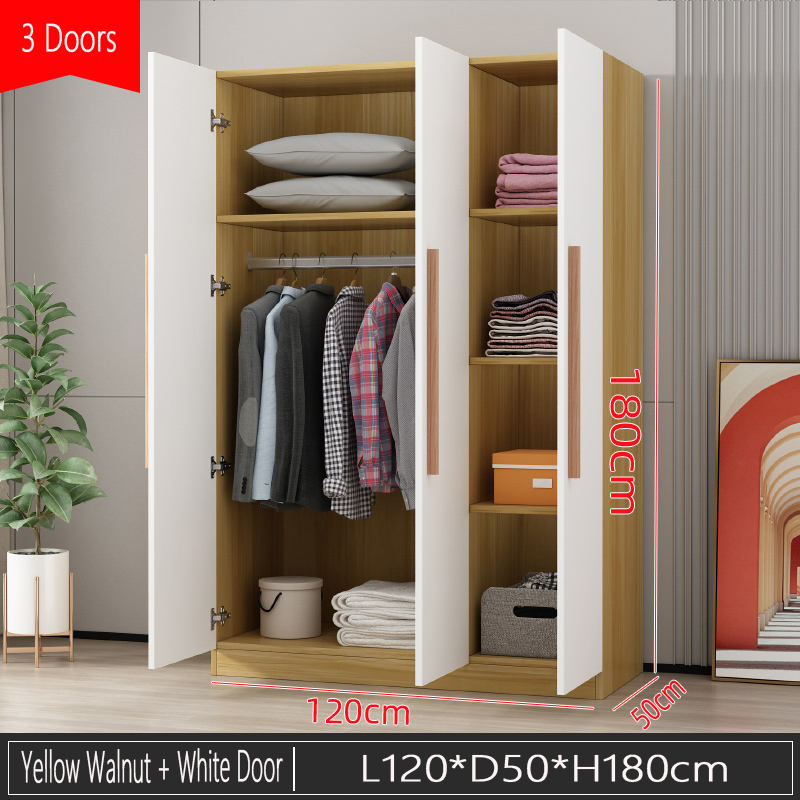 Light Walnut + White Door 120*50*180