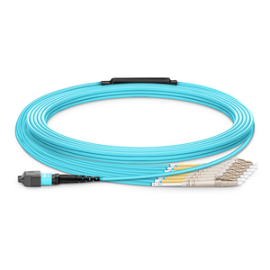 OM3 MPO12 to 6 LC Breakout Cable Fan out Fiber Optic Cable <strong>Trunk</strong> Pre-Terminados de Fibras Opticas For Data Center Cabling - Product Image 3