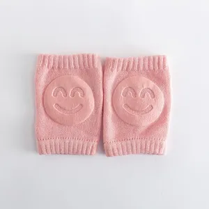 Calcetines informales de verano para bebés con diseño de cara sonriente Protectores de codo y rodilla para niños para aprender a caminar y gatear - Product Image 6