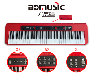 Tastiera elettronica pianoforte elettrico organo musicale con funzione di programmazione di apprendimento strumento di plastica - Product Image 3