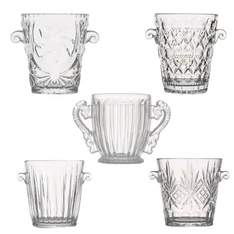 High quality champagne giant wine glass ice bucket with stand with good price