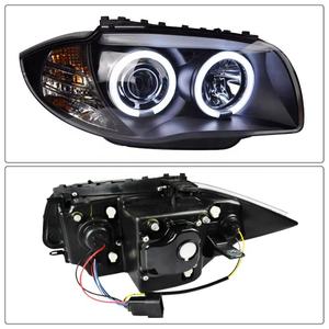 BMW 1 serisi E87 2004-11 için melek göz dönüş sinyal lambası gündüz çalışan ışık LED far LED far takımı - Product Image 4